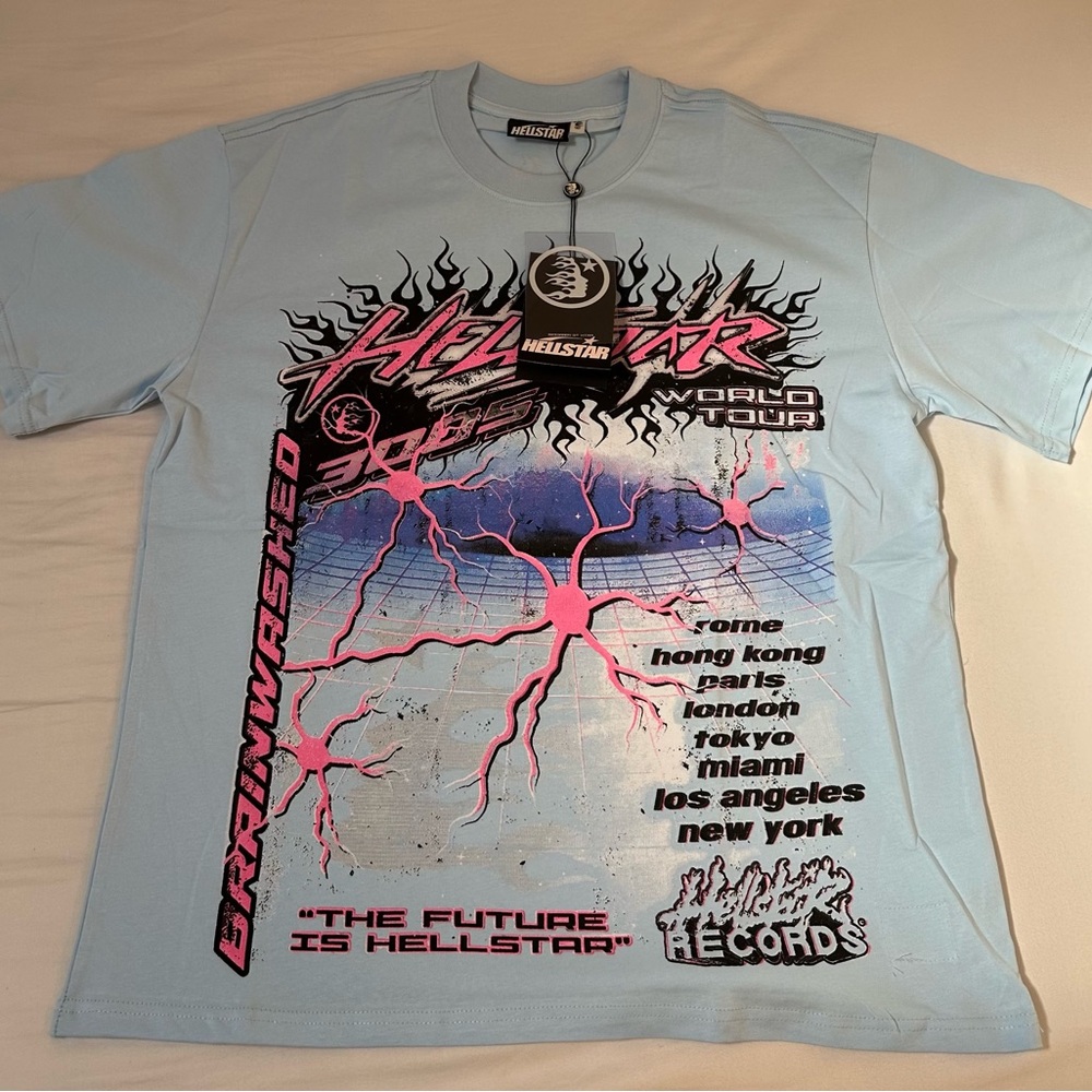 Light Blue Graphic Men's T-Shirt